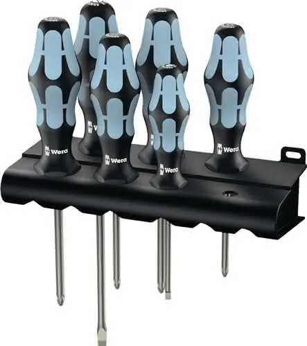 Edelstahlschraubendrehersatz 2224/3350/3355/6 6-tlg.Schlitz/PH/PZD