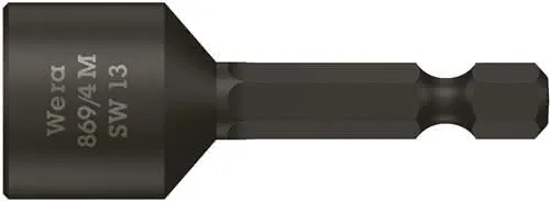 Steckschlüsseleinsatz 869/4M m.6-KT.-Antr.SW 13mm L.50mm m.Magnet
