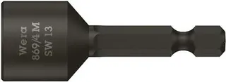 Steckschlüsseleinsatz 869/4M m.6-KT.-Antr.SW 13mm L.50mm m.Magnet