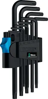 Winkelschraubendrehersatz Torx 967 L 9tlg.T8-T40 m.HF WERA