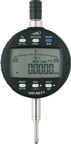Messuhr DIGI-MET IP42 12,5mm Abl.mm 0,0005 dig.H.PREISSER