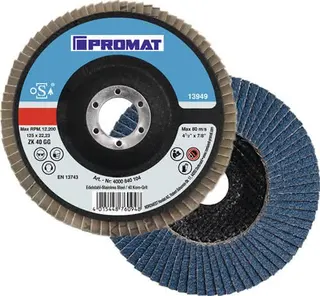 Fächerscheibe Kehlnaht D.125mm K.40 kon.INOX ZK PROMAT