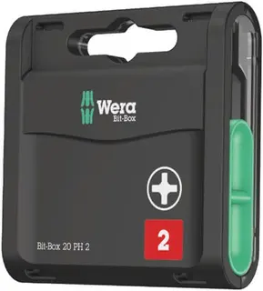 Bitgroßpackung 1/4 Zoll PZD 2 L.25mm Form C 6,3 20 Bits/Ku.-Box WERA