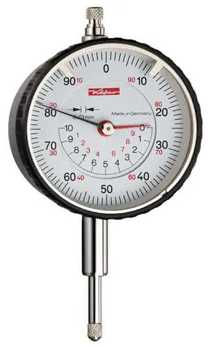 Messuhr M2 TK 10mm Abl.0,01mm konzentrische Anzeige m.Kal.KÄFER