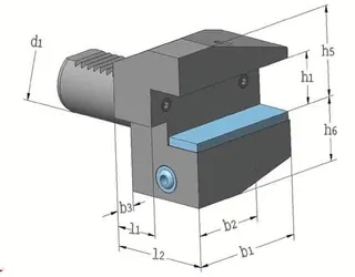 Radialwerkzeughalter B4 DIN 69880 VDI40 li.Überkopf PROMAT