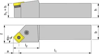 Klemmdrehhalter PSSNL 2525 M12 li. vern. Außendrehen PROMAT – Bild 2