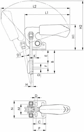 Verschlussspanner Nr.6848V Gr.3 vertikal AMF