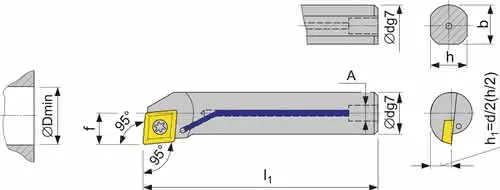 Bohrstange E12M-SCLCL 06 li. VHM m. IK PROMAT