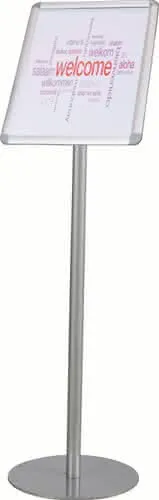 Prospektständer H900xB252mm silber m.Klapprahmen DIN A4