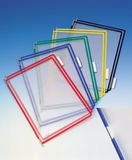 Sichttafel PVC m.Drahtrahmen ku.-ummantelt gelb DIN A4 reflexionsfrei