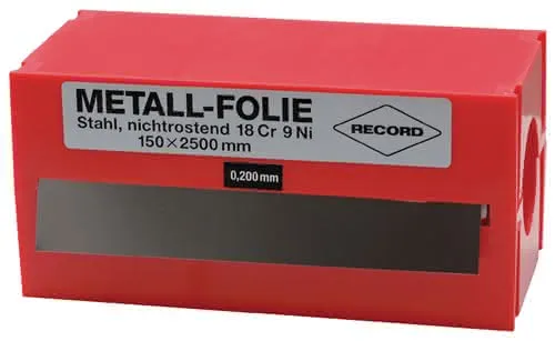 Metallfolie D.0,300mm VA 1.4301 L.2500mm B.150mm