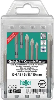 Bohrersatz QuickBit® Ceramik Master 5-tlg.D.4,5,6,8,10mm Schaft 6 kant