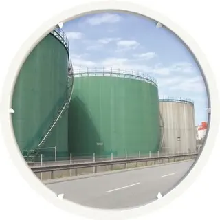 Verkehrsspiegel D.600mm Kunststoff,weiß 15m DANCOP