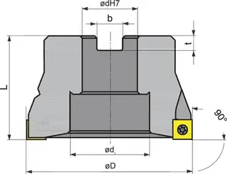 Eckfräser D.63mm vern.m.IK Z.7 PROMAT – Bild 2