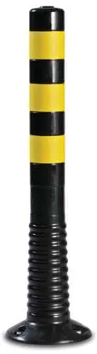 Sperrpfosten Polyurethan schwarz/gelb D.80mm