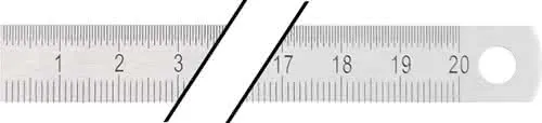 Stahlmaßstab L.300mm STA biegsam Teilung B =mm/1/2mm PROMAT