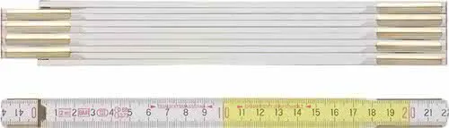 Gliedermaßstab 9143 L.3m B.16mm mm/cm EG III Buche weiß-gelb BMI