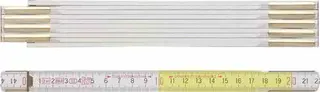 Gliedermaßstab 9143 L.3m B.16mm mm/cm EG III Buche weiß-gelb BMI