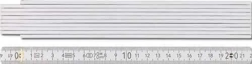 Gliedermaßstab 9072 L.2m B.16mm mm/cm EG III Buche weiß BMI