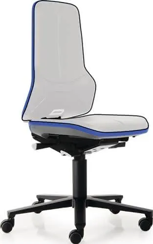 Arbeitsdrehstuhl Neon Rollen o.Polsterelement blau 450-620mm