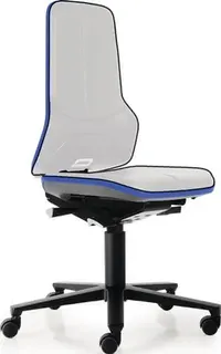Arbeitsdrehstuhl Neon Rollen o.Polsterelement blau 450-620mm