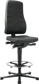 Arbeitsdrehstuhl All-In-One Highline Gleiter+Fußring Integralschaum 570-830mm