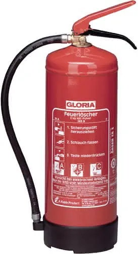 Dauerdruck-Pulverfeuerlöscher PD 6 G A 6 kg Brandkl.34 A 233 B C m.Wandh.GLORIA