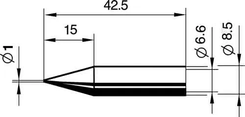Lötspitze Ser.842 bleistiftspitz B.1mm 0842 BDLF/SB ERSA