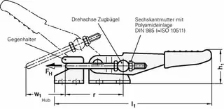 Verschluss-Spanner GN 851 STA Haltekraft FH 7000 N GANTER
