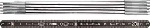Gliedermaßstab L.2m B.14mm mm/cm EG II Alu.schwarz BMI