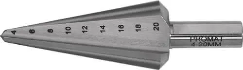 Blechschälbohrer Bohrber.4-20mm HSS-Co Gesamt-L.71mm Z.2 PROMAT