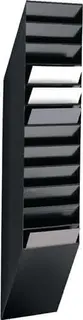 Prospekthalter H1115xB240xT135mm Anz.Fächer 12 A4 hoch Polystyrol schwarz