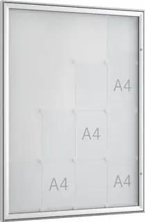 Drehtürschaukasten 16 x DIN A4 B930xH1275mm Rahmen eck.f.Innenber.WSM – Bild 3