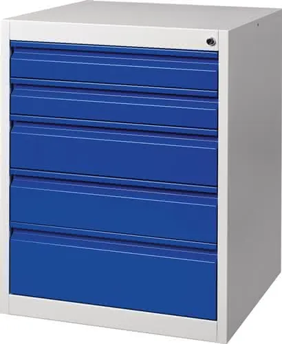 Schubladenschrank BK 600 H800xB600xT600mm grau/blau 5