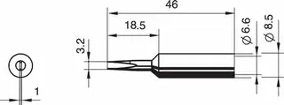 Lötspitze Ser.832 meißelförmig B.3,2mm 0832 ED/SB ERSA