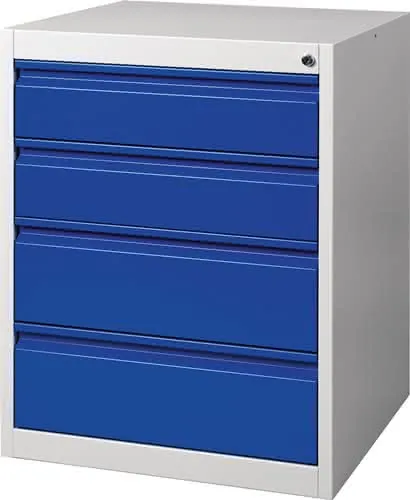 Schubladenschrank BK 600 H800xB600xT600mm grau/blau 4