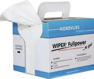 Putztuch WIPEX Fullpower „TO GO" L380xB3 20ca.mm weiß z-gefaltet WIPEX