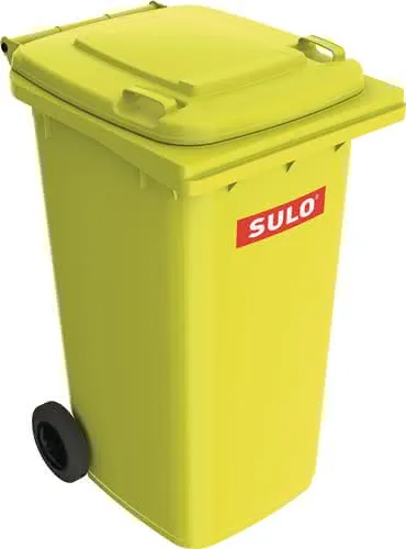 Müllgroßbehälter 240l HDPE gelb fahrbar,n.EN 840 SULO