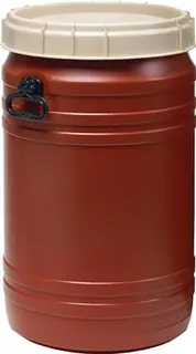 Weithalsfass 75l braun m.beigem Deckel m.2 Tragegriffen Einfüllöffnung-D.354mm – Bild 2