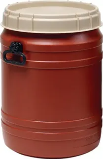Weithalsfass 64l braun m.beigem Deckel m.2 Tragegriffen Einfüllöffnung-D.354mm – Bild 2