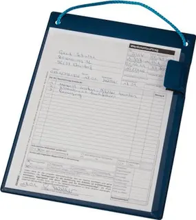 Auftragstasche m.Klettverschluss,Kordel u.Tasche DIN A4 blau VE 10 St.