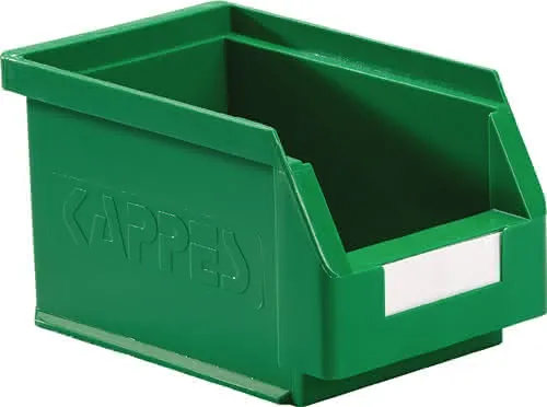 Sichtlagerkasten L230xB140xH130mm PE grün KAPPES