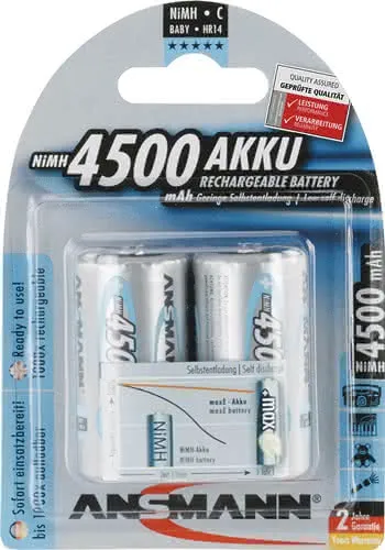 Akkuzelle maxE 1,2 V 4500 mAh R14-C-Baby HR14 2 2St./Blister ANSMANN