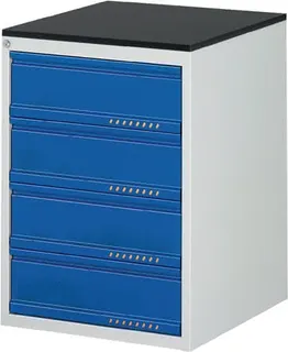 Schubladenschrank BK 650 H820xB580xT650mm grau/blau