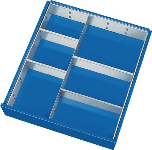 Schubladenunterteilungsmaterial Front-H.ab 180mm 1 Trenn- u.4