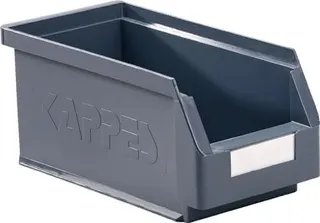 Sichtlagerkasten L290xB140xH130mm PE grau KAPPES