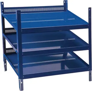 Regalelement LOGS 20 H520xB540xT390mm blau RAL 5022 m.Rasterstanzung 3