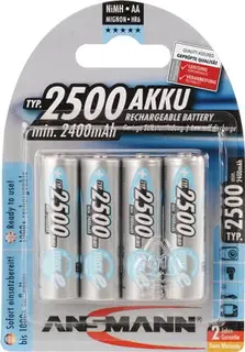Akkuzelle maxE 1,2 V 2500 mAh R6-AA-Mignon HR6 4 4St./Blister ANSMANN