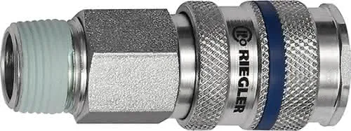 Schnellverschlusskupplung DN 7,8 AG STA Gew.R 1/2 20,95mm RIEGLER