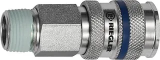 Schnellverschlusskupplung DN 7,8 AG STA Gew.R 3/8 16,66mm RIEGLER